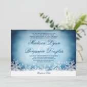 Snowflakes d'hiver Invitations de noces de Noël (Debout devant)