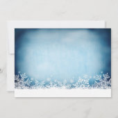 Snowflakes d'hiver Invitations de noces de Noël (Dos)
