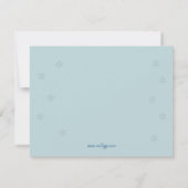 Snowflakes d'hiver Mariage Enregistrer la carte Da (Dos)