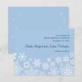 Snowflakes d'hiver Mariage Enregistrer la carte Da (Devant / Derrière)