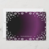 Snowflakes d'hiver moderne 3 Carte de voeux photo (Dos)