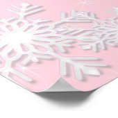 Snowflakes d'hiver Poster Mariage, signe Merci (Coin)