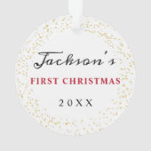 Snowflakes d'hiver Première photo de Noël du bébé (dos)