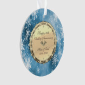 Snowflakes Diamonds 50th Wedding Jubileum Ornament (voorkant)