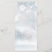 Snowflakes Élégant Menu de mariage hivernal (Dos)