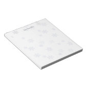 Snowflakes Elegant White Notitieblok (Schuin)