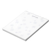 Snowflakes Elegant White Notitieblok (Gedraaid)