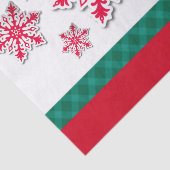 Snowflakes en groen geplakt lint tissuepapier (Detail)