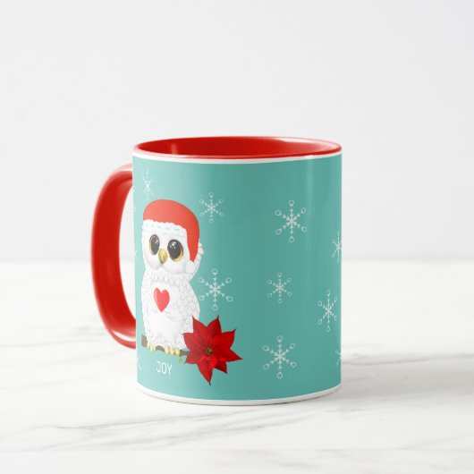 Snowflakes en kruidenierswaren mok (Voorkant links)