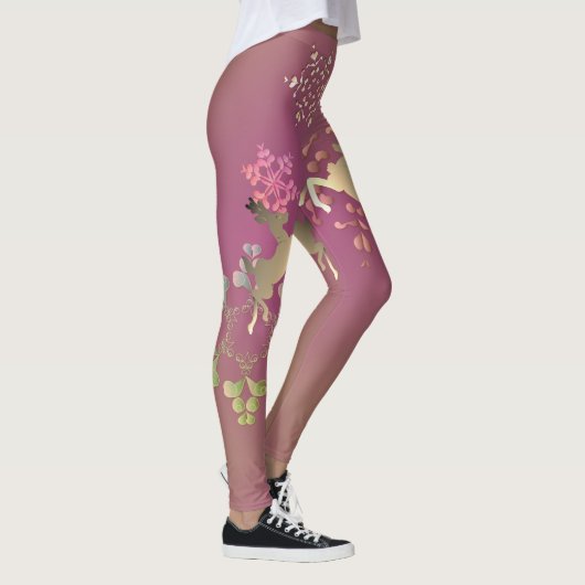 Snowflakes en rendieren leggings (Rechts)