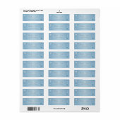Snowflakes épars Étiquettes de adresse de vacances (Feuille entière)