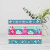 Snowflakes et présente l'invitation de carte posta (Debout devant)