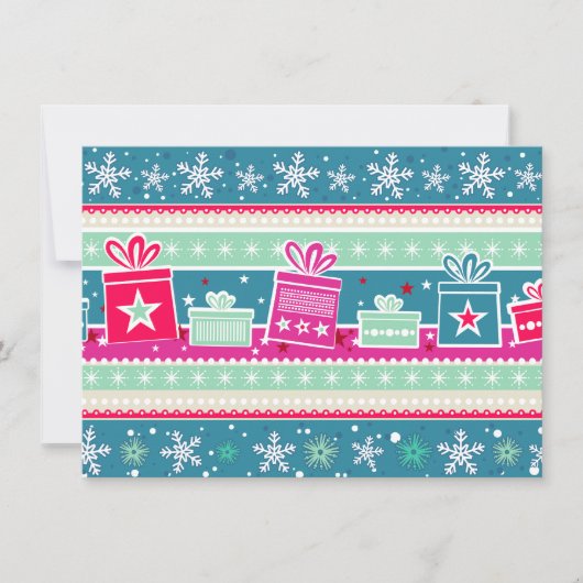 Snowflakes et présente l'invitation de carte posta (Devant)