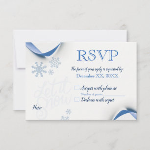 Snowflakes et rubans bleus RSVP