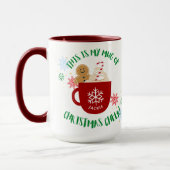 Snowflakes et Stars Amusants Noël Cheval Mug (Gauche)