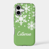 Snowflakes et Stars CM iPhone 5 BT ID Coque, Vert