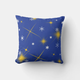Snowflakes et Stars Coussin de vacances