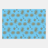 Snowflakes Festive Holiday Inpakpapier Vel (Voorkant 3)