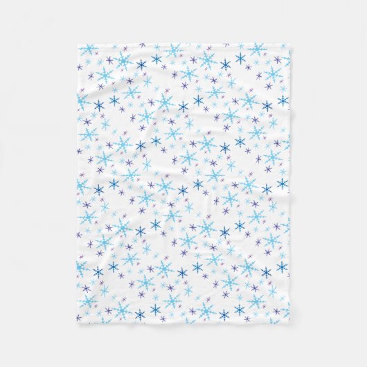 Snowflakes Fleece Blanket Deken (Voorkant)