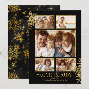  Snowflakes Fotosjabloon Blk/Gld ID846 Aankondiging