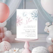 Snowflakes Gender Reveal Party Uitnodiging