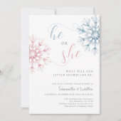 Snowflakes Genre Reveillez Party Invitation (Devant)