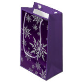 Snowflakes Gift Bag Klein Cadeauzakje (Voorkant Gekanteld)