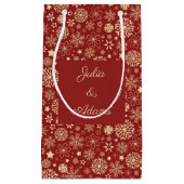 Snowflakes Gift Bag Klein Cadeauzakje (Voorkant)