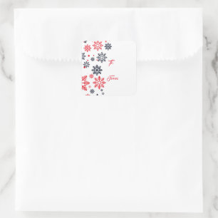 Snowflakes Gift Label Stickers