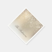 Snowflakes Gold gepersonaliseerde vakantie | Serve Servetten (Hoek)