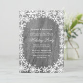 Snowflakes & Granite Corporate Holiday Invitation (Debout devant)