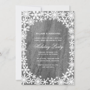 Snowflakes & Granite Corporate Holiday Invitation