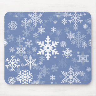 Snowflakes Graphic Customize Color Background on a Muismat