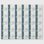Snowflakes Happy Hanukkah Wrapping Paper Cadeaupapier (Vlak)