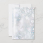 Snowflakes hiver Mariage vert RSVP (Dos)