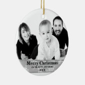 Snowflakes hiver Photo Ornement de Noël (Droite)