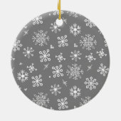 Snowflakes hiver Photo Ornement de Noël (Dos)