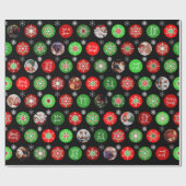 Snowflakes Holiday Foto Cadeaupapier (Vlak)