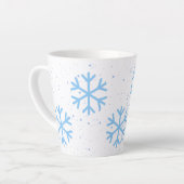 Snowflakes Holiday Latte Mok (Linkerhoek)