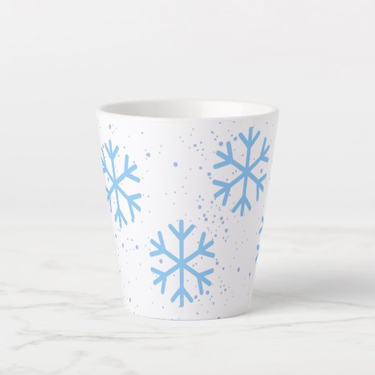 Snowflakes Holiday Latte Mok (Voorkant)