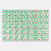 Snowflakes, Holly Berries en Bogen Inpakpapier Vel (Voorkant 2)