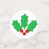 Snowflakes & Holly Berry Table Confetti (Petit recto)