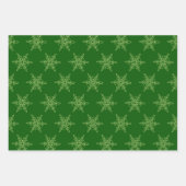 Snowflakes Homespun Pattern Kerstmis Inpakpapier Vel (Voorkant)