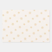 Snowflakes Homespun Pattern Kerstmis Inpakpapier Vel (Voorkant 3)