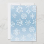Snowflakes Icy Blue Winter Wedding Invitation (Dos)