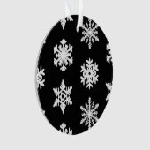 Snowflakes Ikat - Noir et blanc (devant)