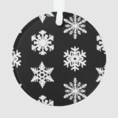 Snowflakes Ikat - Noir et blanc (dos)
