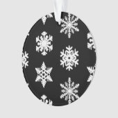 Snowflakes Ikat - Noir et blanc (devant)