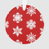 Snowflakes Ikat - Rouge foncé et blanc (devant)