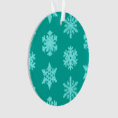 Snowflakes Ikat - Turquoise et aqua (devant)